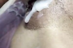 Fingering and drilling the constricted arse of my nice-looking latin babe housewife