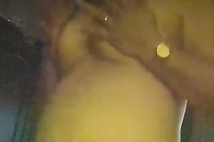 Playing with my GF's scoops during the time that this babe rides my cock in a cowgirl position