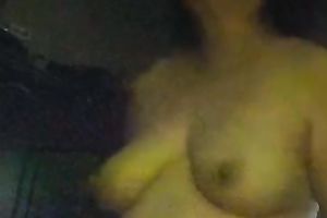 Playing with my GF's scoops during the time that this babe rides my cock in a cowgirl position