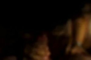 Charming dark brown slut works well to please me with her throat