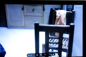 Kinky all exposed cam concupiscent brunette hair nympho flashes her large tits