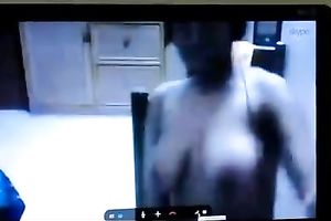 Kinky all exposed cam concupiscent brunette hair nympho flashes her large tits
