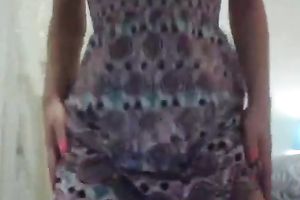 Amateur black haired playgirl with natural zeppelins wanted to play with her cunt lips