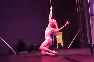 Amazing solo episode with a outstanding blond pole dancer
