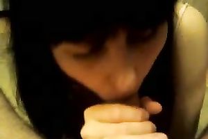 Raven haired torrid dilettante casual nympho provided my ally with BJ