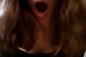 Wild biggest breasted doxy in dark stuff was fucking madly with a toy