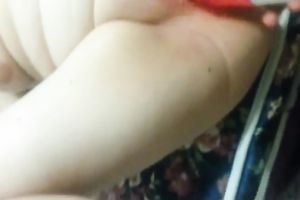 Wrong movie scene angle but fantastic chubby pale lady's masturbation