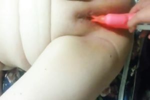 Wrong movie scene angle but fantastic chubby pale lady's masturbation