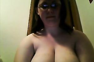 Chubby large bottomed pale and excited non-professional honey drilled with massive toy