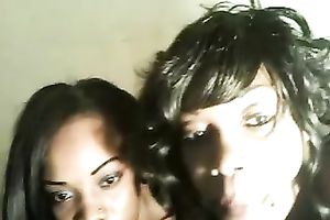 My charming GFs and me lick one another's wet cracks in front of a web camera