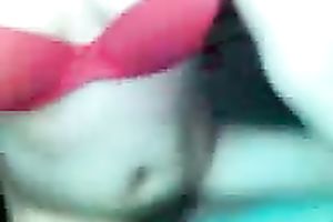 Desirable legal age teenager in red underware posing seductively when we livecam