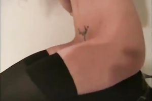 Gorgeous skinny dark brown milf has white and dark dong for herself