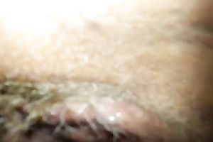 It is high time to tease my own soaking and a bit bushy cum-hole