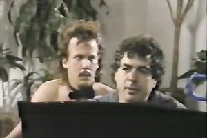 Two classic sexy white doxies in quick intense lesbo act