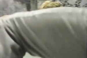 Two classic sexy white doxies in quick intense lesbo act