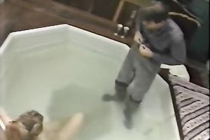 Two classic sexy white doxies in quick intense lesbo act