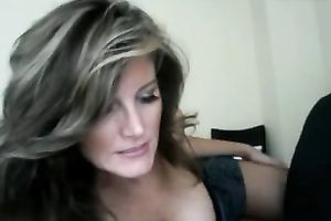 Marvelous blond milf playgirl on livecam in her bedroom