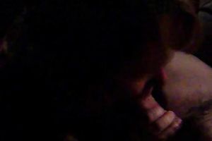 Horny golden-haired cougar white lady pelasing me in the black room