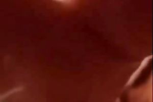 Lustful non-professional chick fingering her love tunnel in solo movie scene