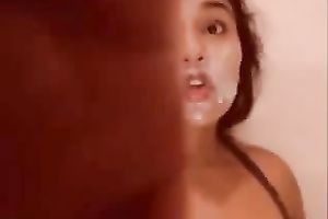 Lustful non-professional chick fingering her love tunnel in solo movie scene