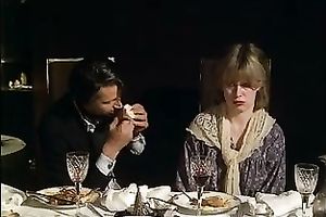 Elegant charming light-haired playgirl gives a head to her boss