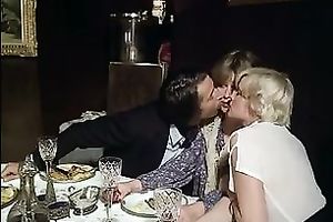 Elegant charming light-haired playgirl gives a head to her boss