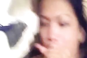 Asian dark brown was blowing my friend's unyielding BBC and got facial