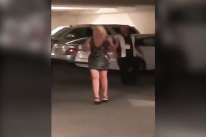 Hubby watch wife  hard fuck in Public