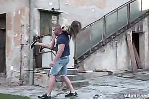 Slim legal age teenager kidnapped and rape & screwed against her will