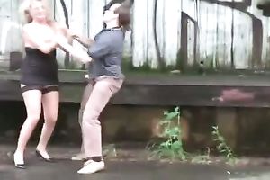 Whore Wife Gets Roughly Violated and Fucked On The Street