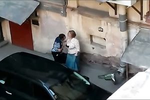 Amateur Slut's Wife Caught Fucking His Nephew In The Alley