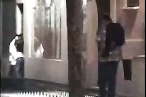 Voyeur Tapes Neighbors Slutty Wife Fucking On the Street In Front Of Her Home With Her Lover