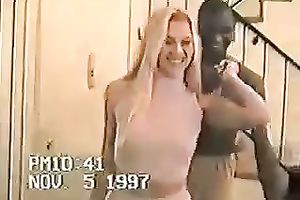 White slut loves interracial sex