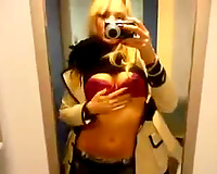 Naughty Slutty Wife Self Shot Vid on Plane