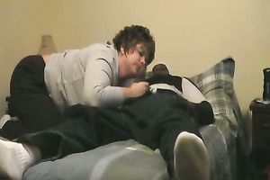 Interracial Porn Vids of Cute Brunette Slutty Wife Sucking Black Dick
