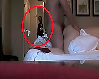 Slut Cheating Wife caught fucking her Lover on the Hotel Room