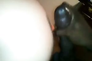 White girl says it's too big while getting fucked by black cock