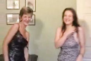 My slutty wife and her sassy best friend stripteasing on the home sex video