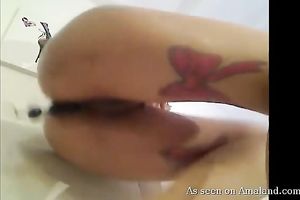 Asstastic brunette hair doxy can't live without anal beads in her wazoo hole