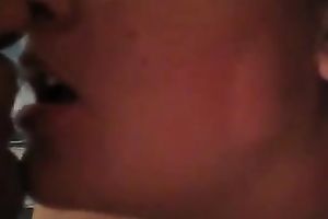 Chubby non-professional dark brown manages to milk my rod dry in her throat