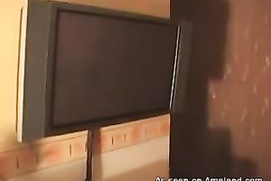 Gorgeous blond housewife gives oral-sex to her neighbour