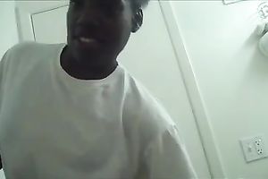 Ugly ebon whore sucks a white knob and takes a ride on it