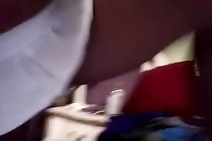 Lubricious camgirl in short petticoat can't live without masturbating