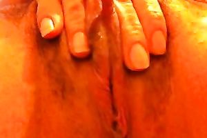 Bushy snapper of my hot aged white slutwife taped closeup