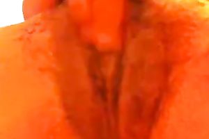 Bushy snapper of my hot aged white slutwife taped closeup