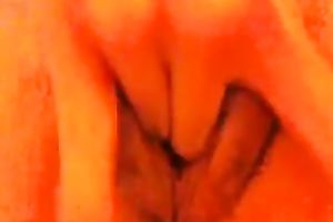 Bushy snapper of my hot aged white slutwife taped closeup