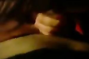 My gorgeous white wife rubs my jock and takes it in her mouth in the end