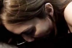 Hot POV scene with a tart working on my rock-hard pecker