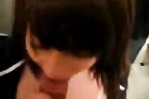 This coed is giving me a flawless OMG oral-service in front of a web camera