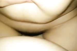 My obese hairy BBC slut takes a ride on my prick in POV video